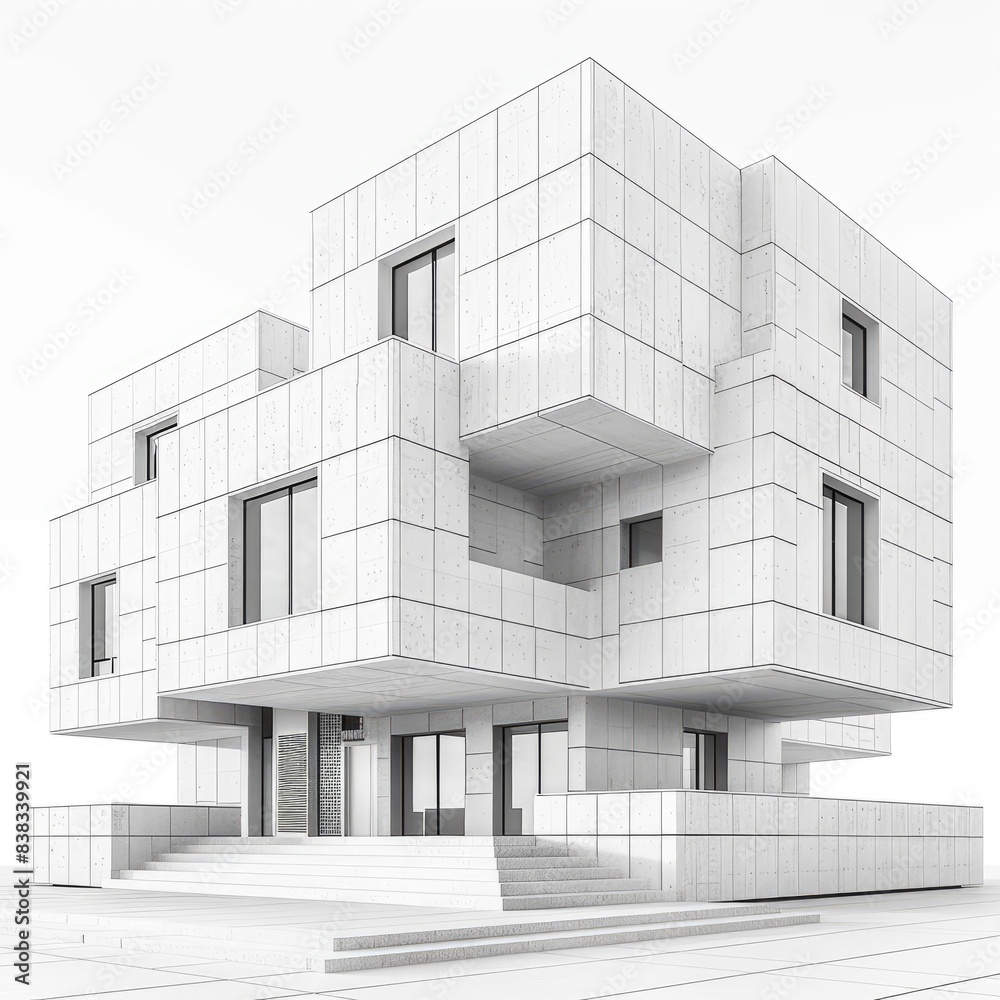 Abstract Modern Minimalist Skyscraper Architecture Abstract Modern Minimalist Skyscraper Architecture