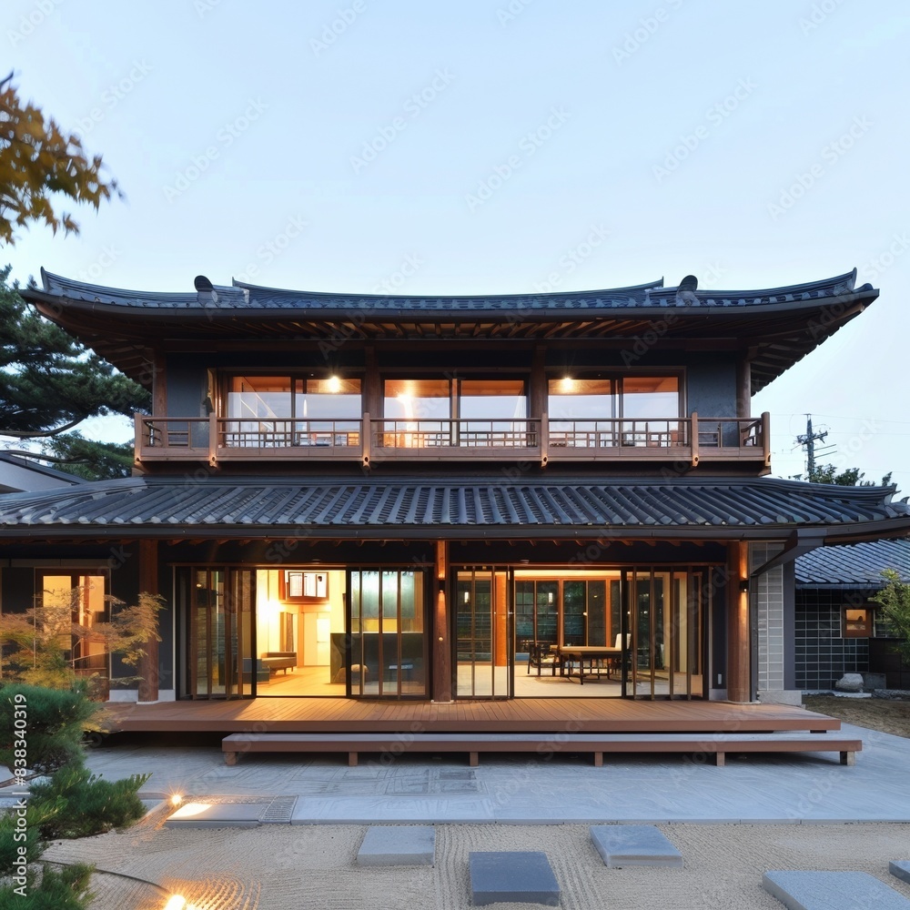 An oriental building nestled in a serene landscape, showcasing traditional oriental architecture and religious heritage. An oriental building nestled in a serene landscape, showcasing traditional oriental architecture and religious heritage.