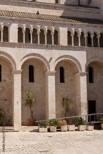 Courtyard of medieval Bari Cathedral (Cathedral of Saint Sabinus), Bari, Italy, Apulia photo