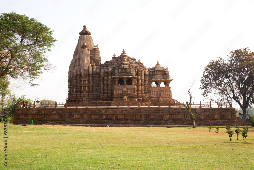 Chitragupta Temple in the Khajuraho temple complex looking towards north, India Chitragupta Temple in the Khajuraho temple complex looking towards north, India