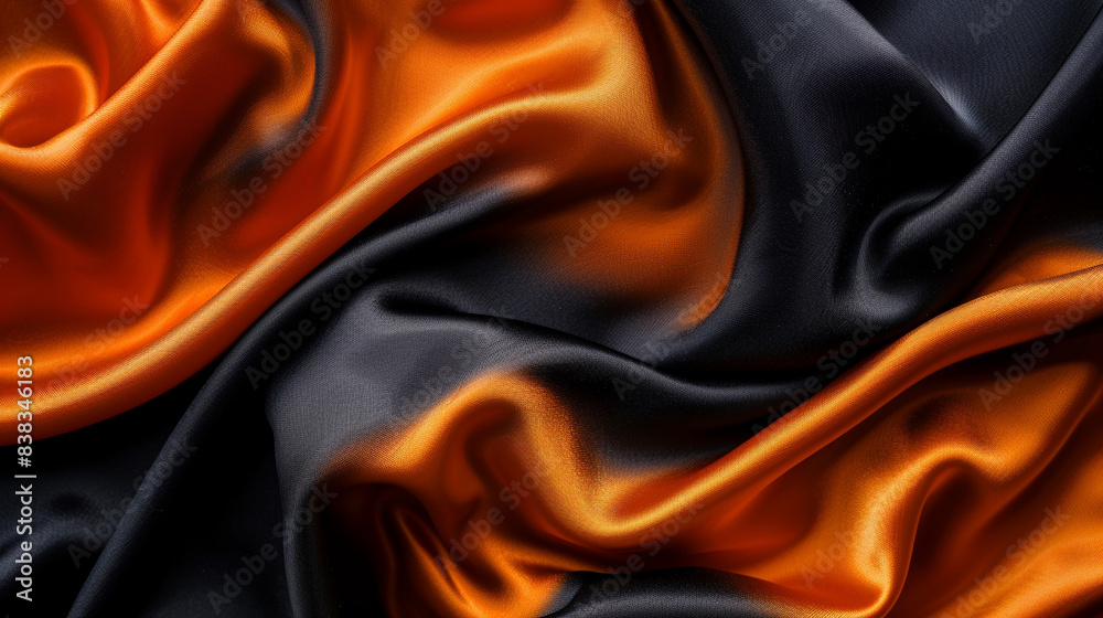 Orange and Black silk background Orange and Black silk background
