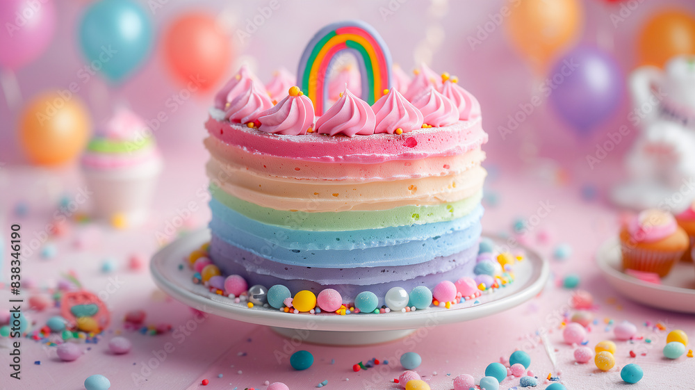Bakery in rainbow color , LGBTQ festival concept . Bakery in rainbow color , LGBTQ festival concept .