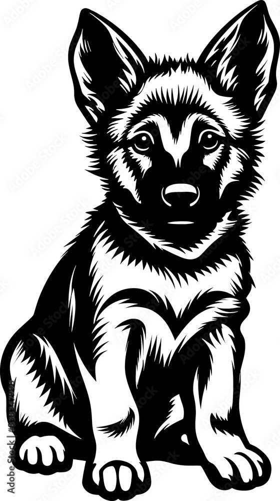 Obraz premium German shepherd illustration