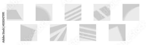 Shade and Shadow Grey Fall Effect Vector Set