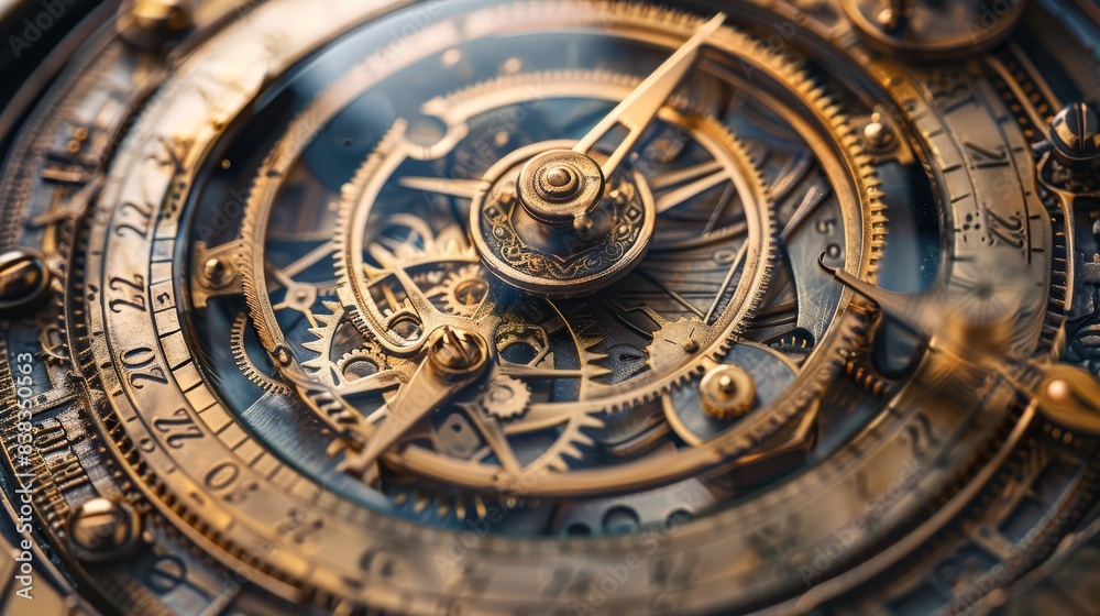 Fototapeta premium Antique Brass Astrolabe For Accurate Celestial Navigation