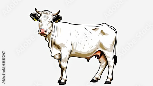 cow isolated on white background