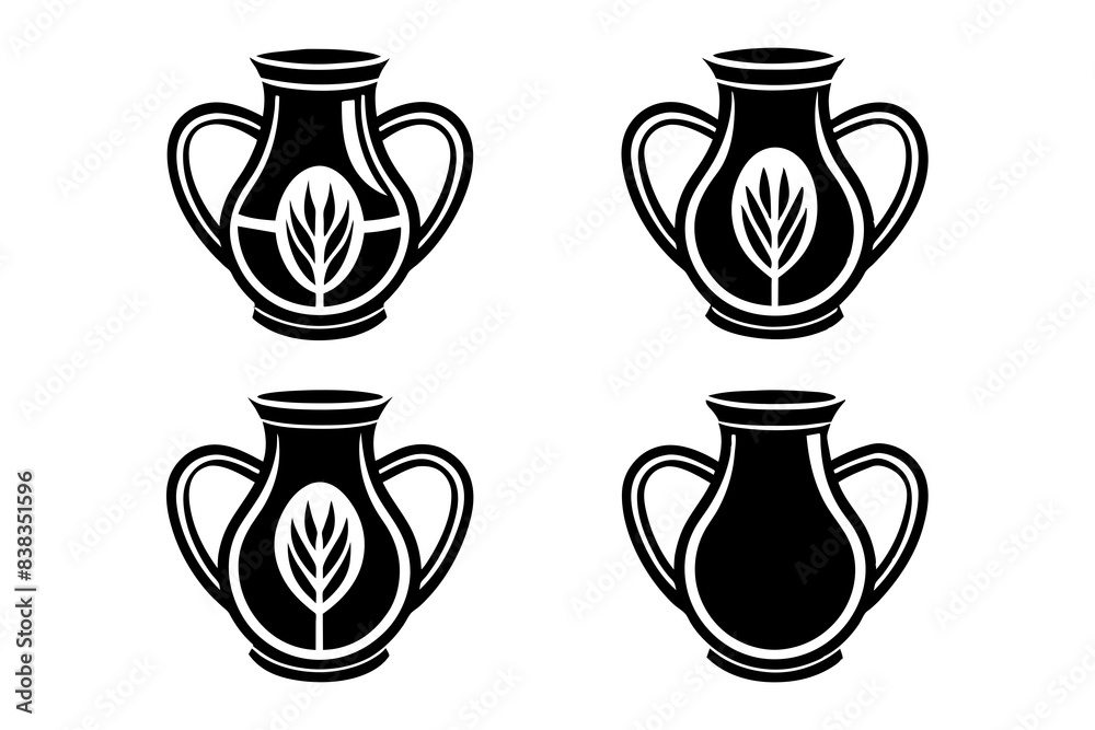 Vase with flower jug