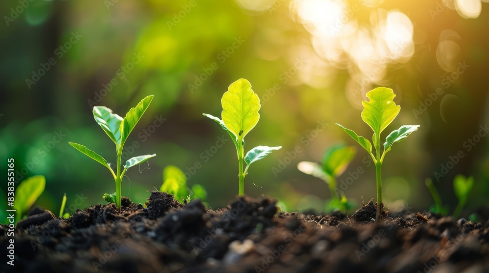 CO2 emission reduction concept, clean and friendly environment without carbon dioxide emissions. Planting trees to reduce CO2 emissions, environmental protection concept CO2 emission reduction concept, clean and friendly environment without carbon dioxide emissions. Planting trees to reduce CO2 emissions, environmental protection concept