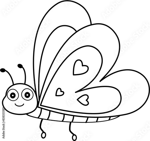 butterfly cartoon lineart