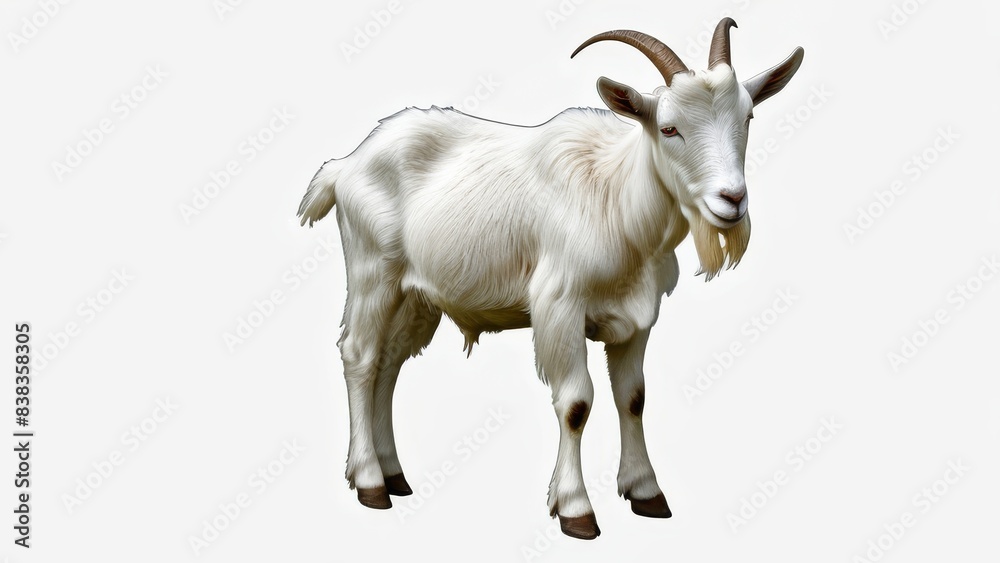 goat on white background goat on white background