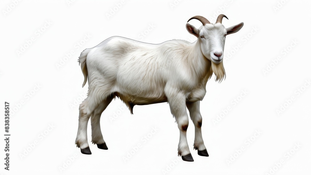 goat on white background goat on white background
