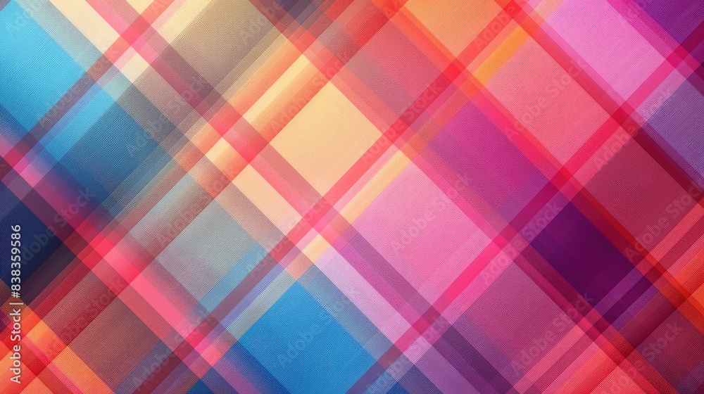 Abstract background design with multicolored gingham pattern and intersecting striped texture for wallpaper fabric garments postcards brochures or fashion design concept Abstract background design with multicolored gingham pattern and intersecting striped texture for wallpaper fabric garments postcards brochures or fashion design concept