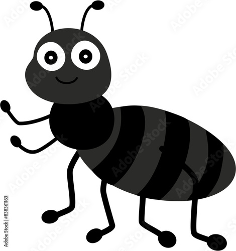 black ant cartoon doodle