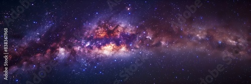 Colorful Nebulae And Starry Night Sky In Space. Generative AI