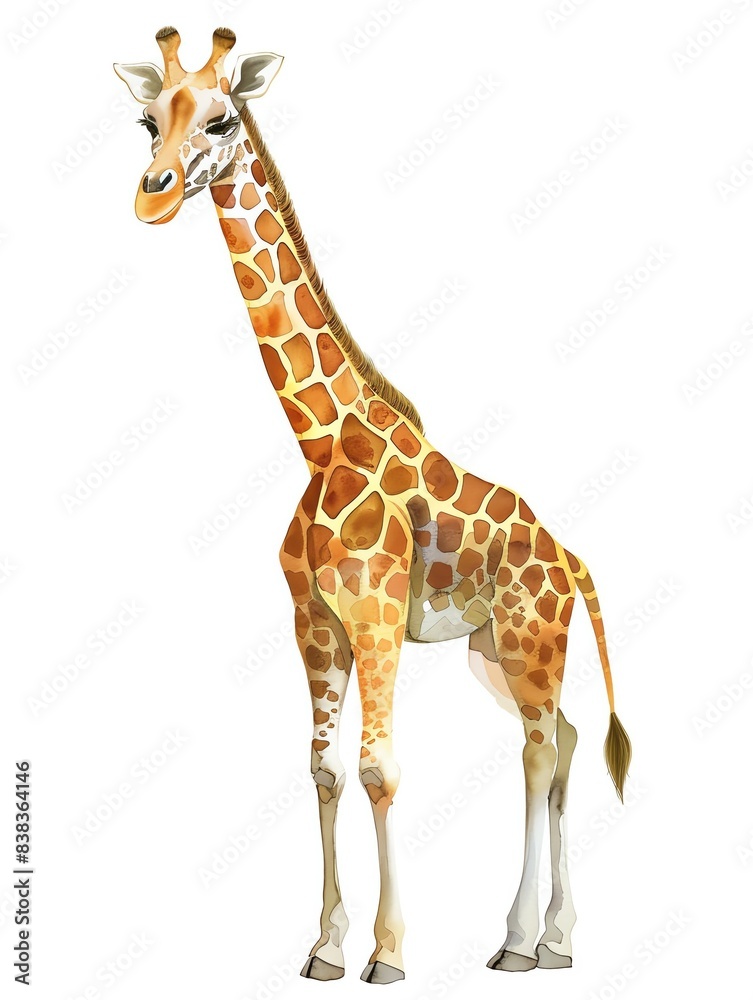 Naklejka premium giraffe isolated on white