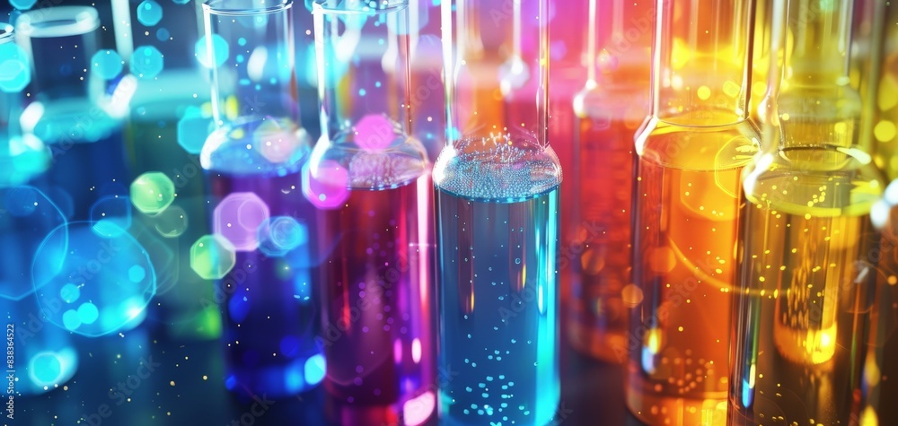 Abstract colorful liquid in glass tubes. Abstract colorful liquid in glass tubes.