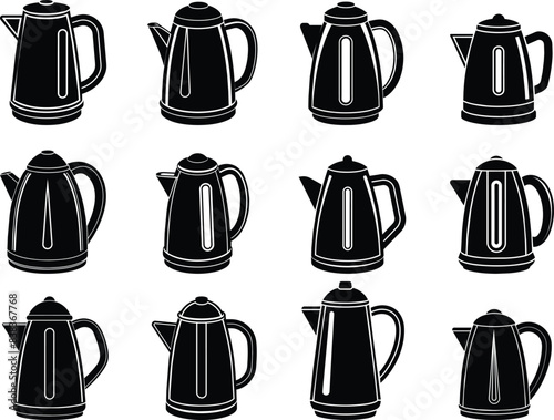 electric kettle vector illustration