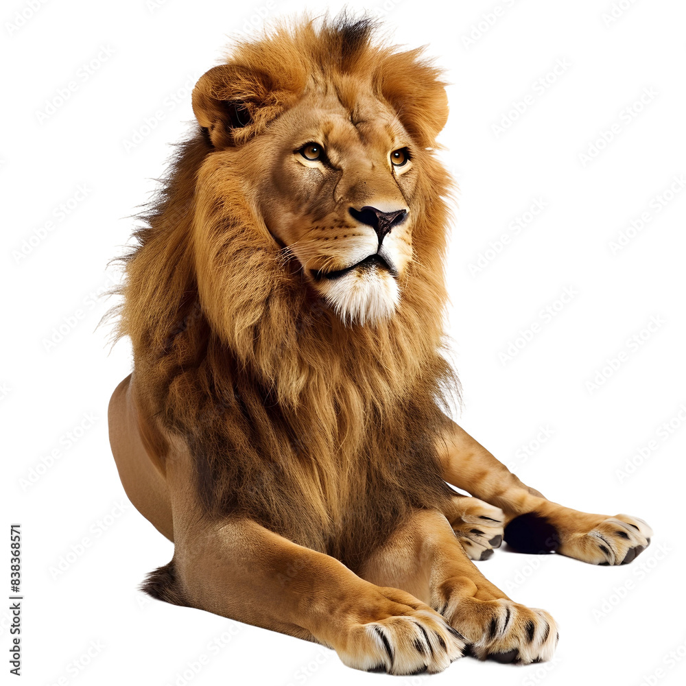Obraz premium lion isolated on transparent background