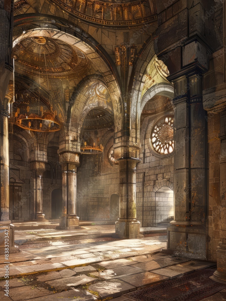 Obraz premium interior of the cathedral of the holy sepulchre