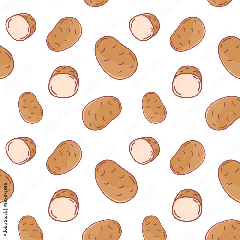 potato flat icons seamless pattern potato flat icons seamless pattern