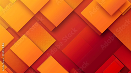 Orange and red square shape background presentation design