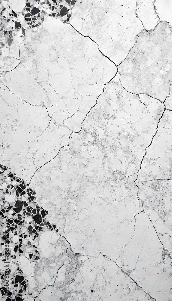 Image of a concrete wall surface that is cracked from shrinkage of the plaster. Image of a concrete wall surface that is cracked from shrinkage of the plaster.