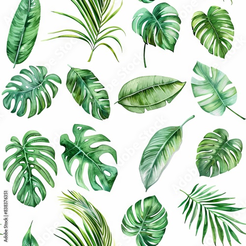 Tropical Leaf Patterns for Card Decor Generative AI