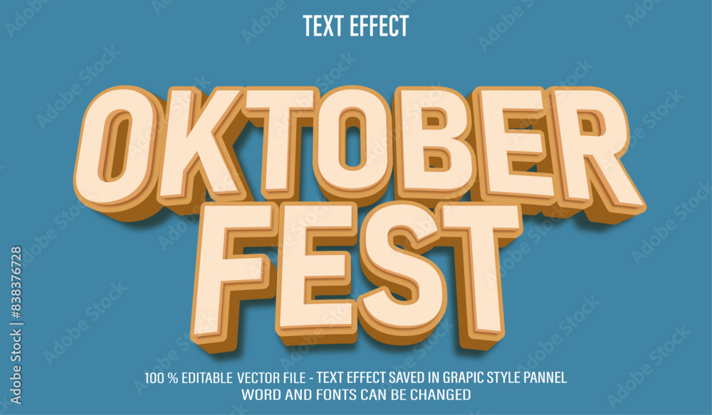 Oktoberfest 3d editable text effect style Oktoberfest 3d editable text effect style