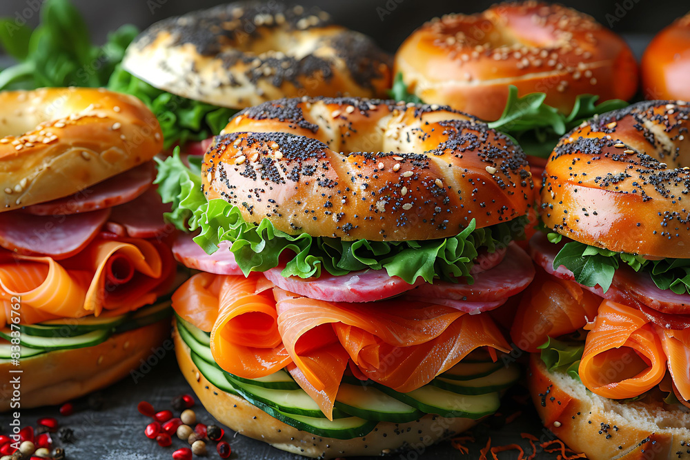 sandwich with ham and vegetables sandwich with ham and vegetables