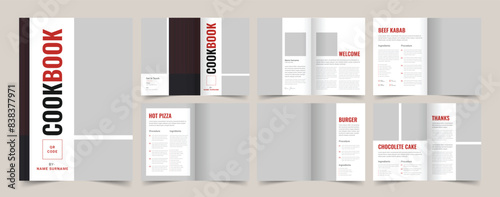 Cookbook Layout, Recipe Book Template, Brochure Design