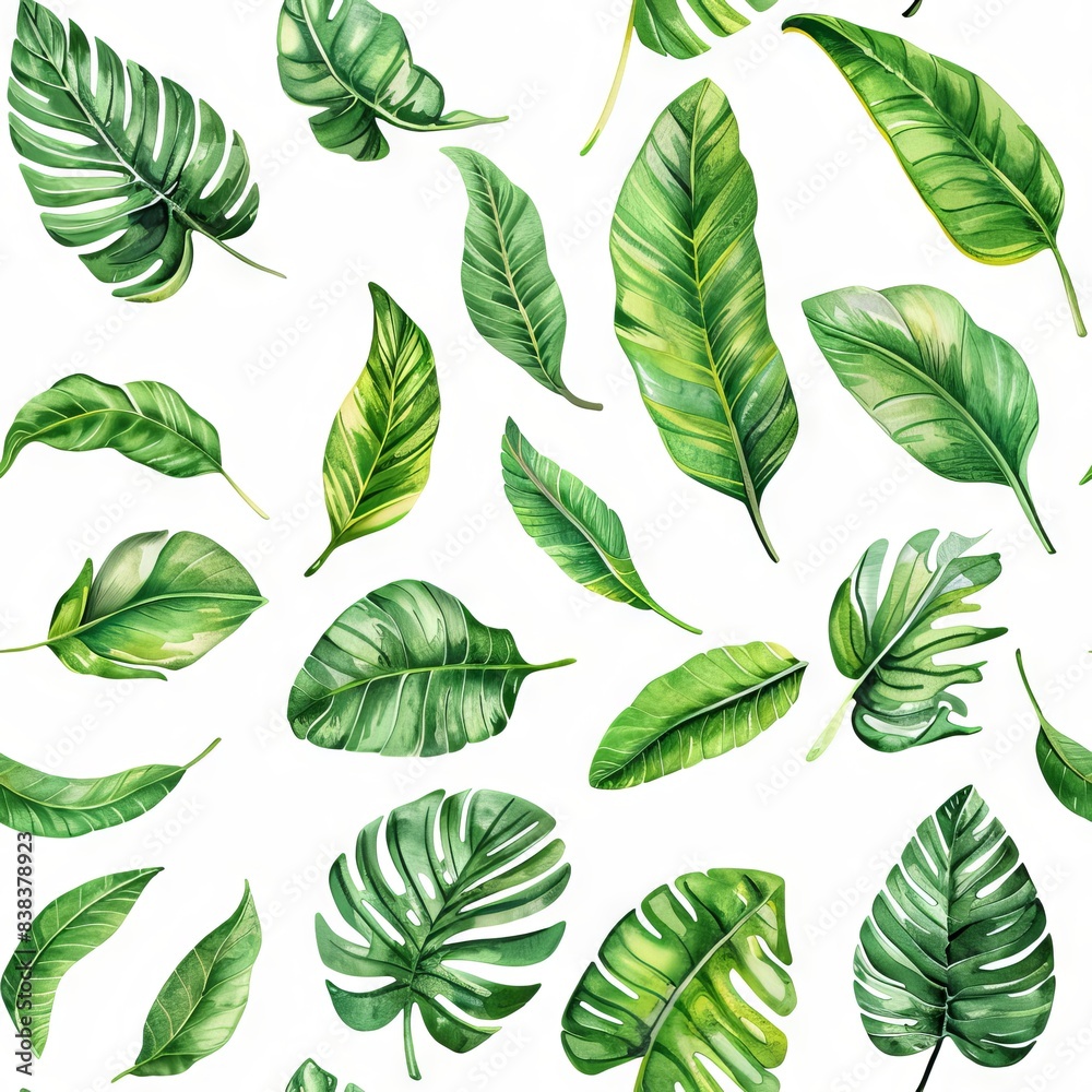 Tropical Leaf Patterns for Card Decor Generative AI Tropical Leaf Patterns for Card Decor Generative AI