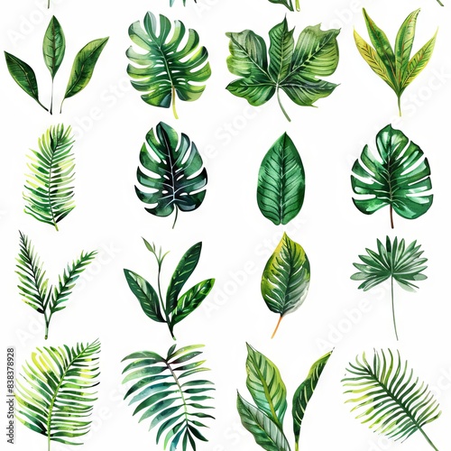Tropical Leaf Patterns for Card Decor Generative AI