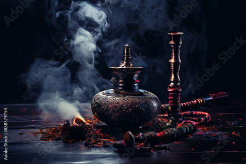 incense sticks with smoke photo