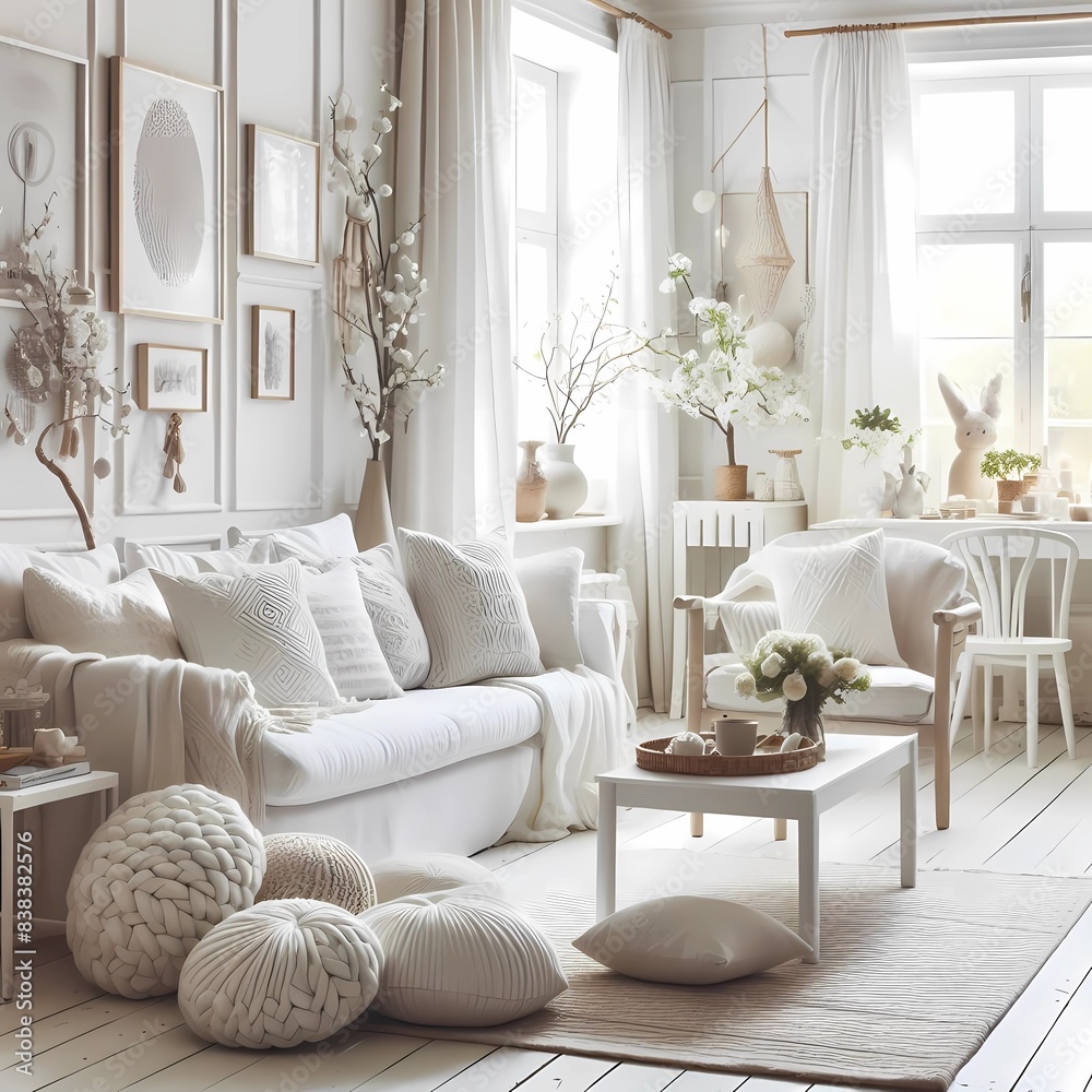 Wohnzimmer in weiß Wohnzimmer in weiß