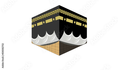 Masjid al Haram Mecca vector. Khana kaba . Hajj Mubarak.
