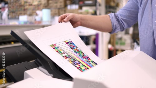 Man working in a printing factory
