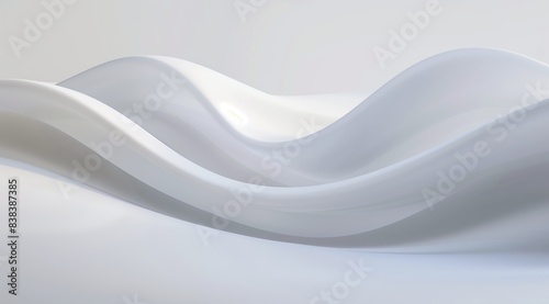 Wallpaper Mural Abstract Mountain Range, Smooth, Curved Shape on White Background for Minimalist Design Torontodigital.ca