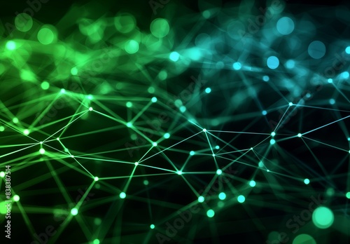 Glowing Network Connections, Abstract Digital Background, Symbolizing Global Connectivity in Cyber Space