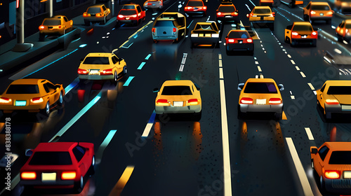 Background with a traffic jam theme