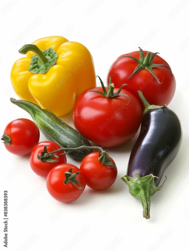 Set of various vegetables isolated on white background hyper realistic Set of various vegetables isolated on white background hyper realistic