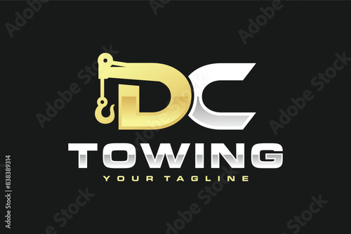 letter DC towing logo