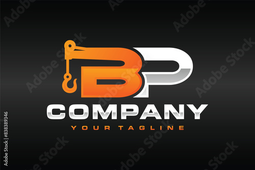 letter BP towing logo