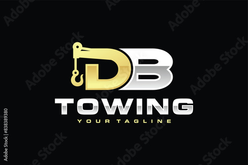 letter DB towing logo