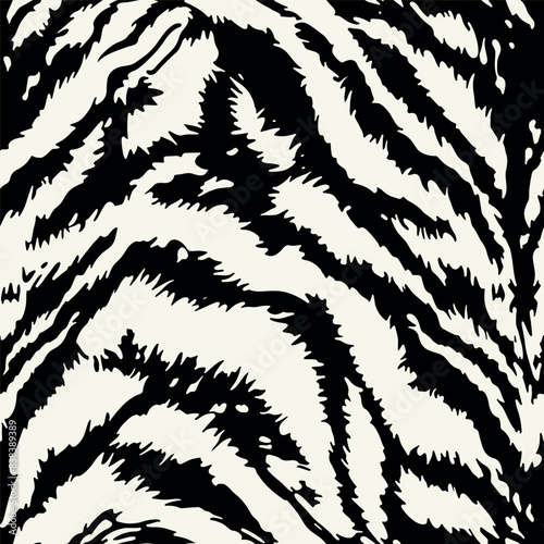 Vector seamless pattern with tiger spots. Endless stylish texture. Rough repeating background. Natural stylish spotty animal print. Can be used as swatch in Illustrator.