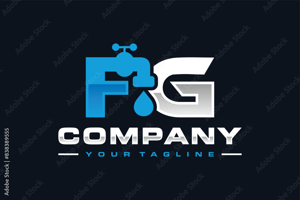 initial FG water tap logo