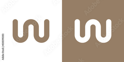 Letter W logo design with creative concept. Premium Vector