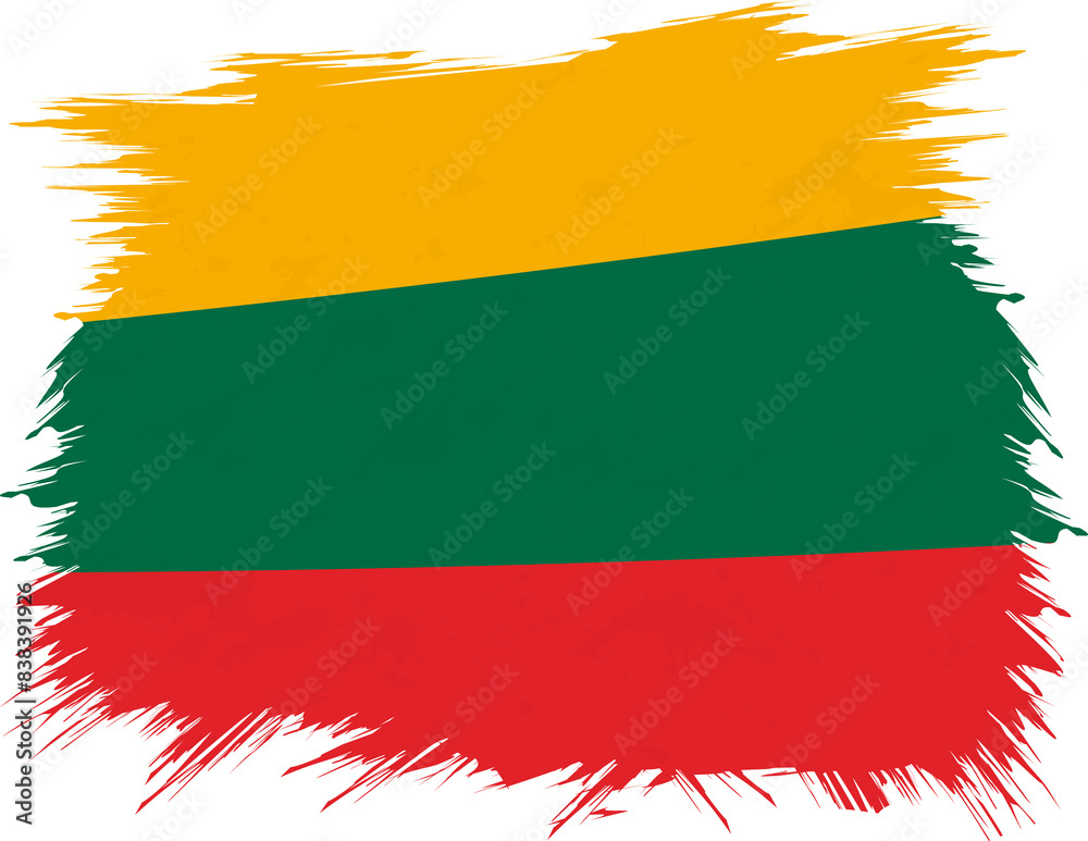 Fototapeta premium Grunge flag of Lithuania