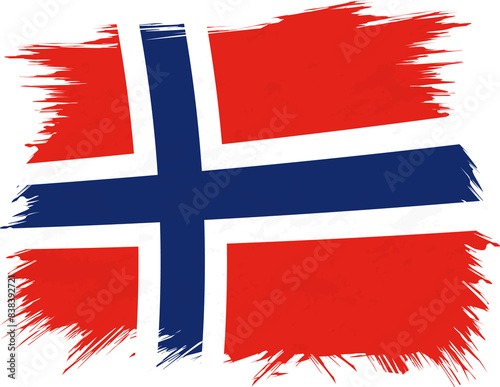 Grunge flag of Norway