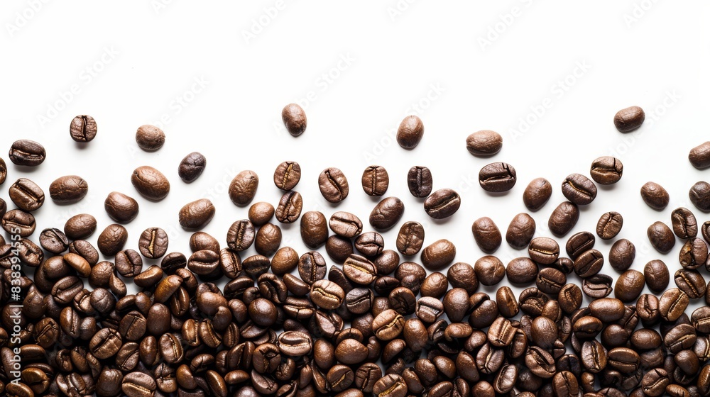 Fresh Coffee Beans on White Background for Foodie Inspiration Generative AI Fresh Coffee Beans on White Background for Foodie Inspiration Generative AI