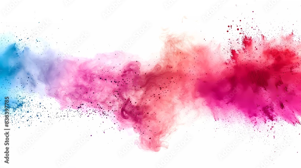 abstract art using paint powder against a white background abstract art using paint powder against a white background